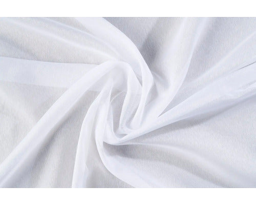 Perdea Cu Inele Sable Uni Alb 300x245 Cm