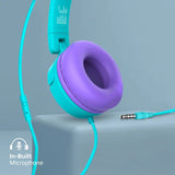 Casti Pentru Copii PROMATE Jewel, Cu fir, On-ear, Microfon, Albastru-Mov