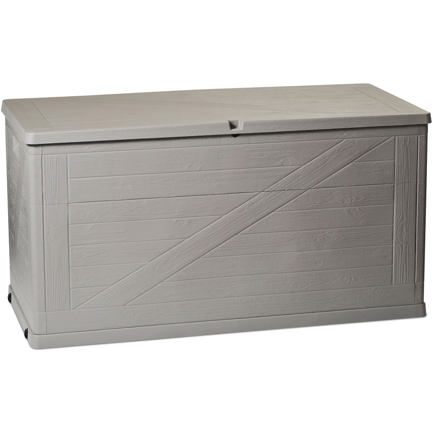 Lada depozitare gradina, Toomax Wood, 420 litri, gri, 120x56x63 cm