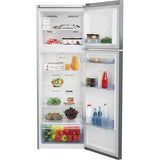 Frigider cu doua usi Beko RDNE350K30XBN, 313 l, NeoFrost Dual Cooling, HarvestFresh, AeroFlow, Display, Compresor ProSmart Inverter, Clasa F, H 172 cm, Metal Look