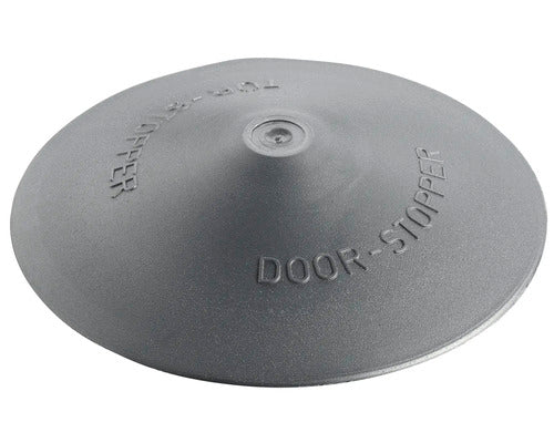 Opritor de usa fix cu prindere in podea Hettich Ø120x2-2mm plastic argintiu