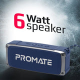 Boxa Portabila PROMATE Outbeat, Bluetooth, MicroSD, Radio Fm, Albastru