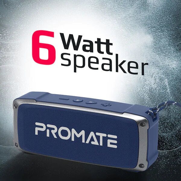 Boxa Portabila PROMATE Outbeat, Bluetooth, MicroSD, Radio Fm, Albastru