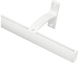 Galerie Simpla Aluminiu Melor, Prindere De Perete, Capat Aluminiu, Alb 110 Cm