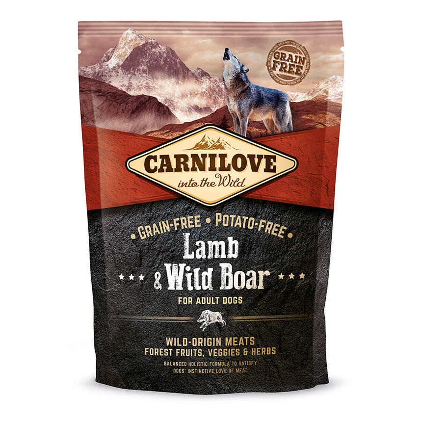 Hrana uscata pentru caini Carnilove, Adult, Miel & Mistret, 1.5 Kg