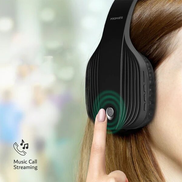 Casti audio bluetooth 5.1 PROMATE, On-ear, Microfon inclus, Autonomie 8-10 h