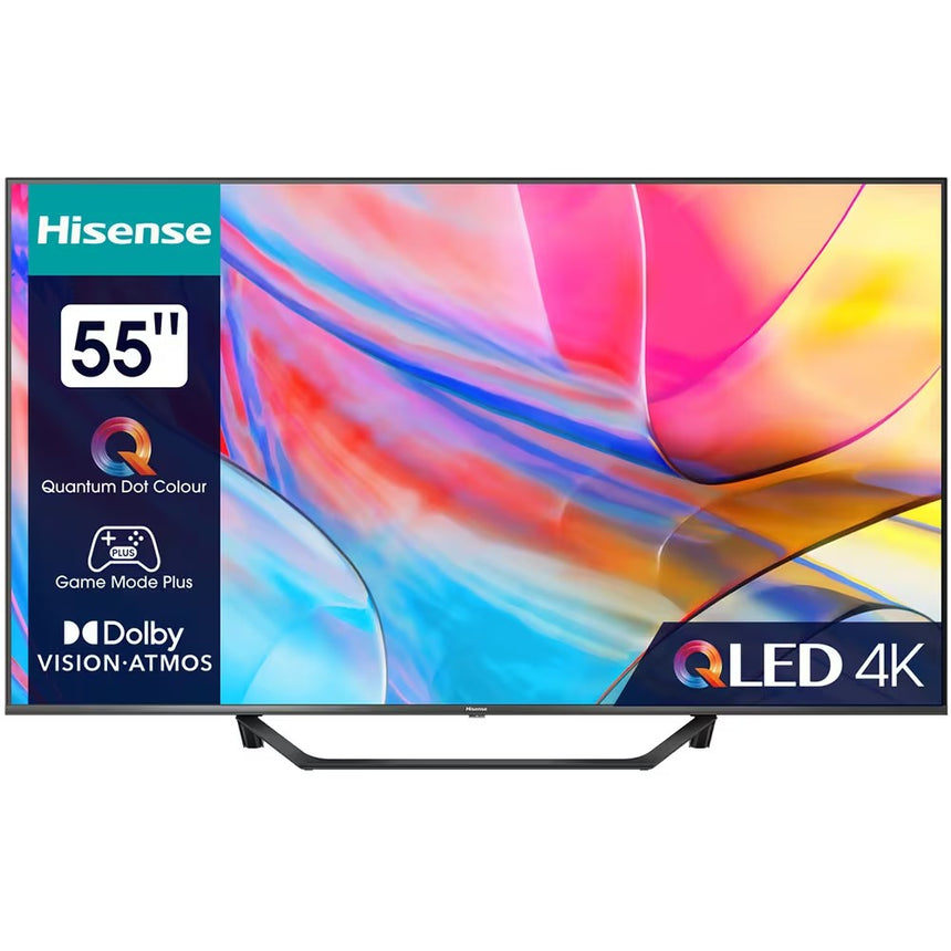 Televizor QLED Smart HISENSE 55A7KQ, Ultra HD 4K, HDR, 139 cm, Clasa G, Gri