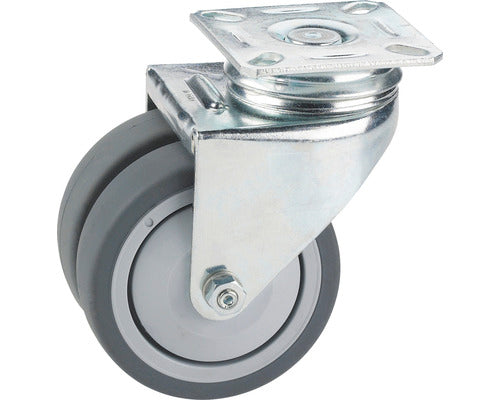 Roata Pivotanta Plastic Tarrox Ø50mm, Placa De Fixare 60x60 Mm, Cu Rulment