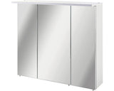 Dulap Baie cu Oglinda Profil, 3 Usi, PAL, 90x72,3 cm, Alb