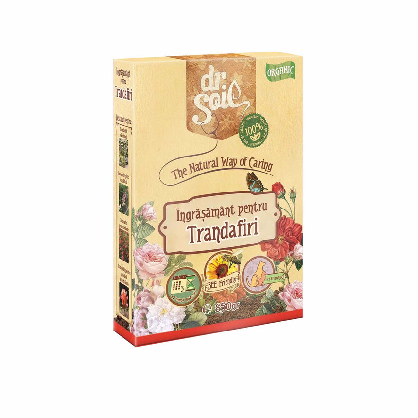Ingrasamant organic granulat Dr.Soil pentru trandafiri la cutie de 850gr