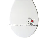 Capac WC Cortina model buburuza, inchidere lenta, 41-46x37 cm