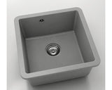 Chiuveta Bucatarie Cu O Cuva Fat Avangard 222 46x46 Cm Fara Picurator, Montare Sub Blat, Fatgranit Dark Grey