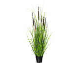 Planta Artificiala Tufa Iarba Cu Stuf In Ghiveci H 120 Cm Verde