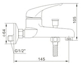 Baterie cada monocomanda Great Fratelli MY9873-3 crom