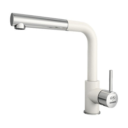 Baterie bucatarie monocomanda cu dus extractibil Impact, cartus cu disc ceramic 40 mm, aerator M24, Fatgranit bej deschis