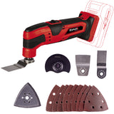 Masina multifunctionala fara fir Einhell PXC TC-MG 18 Li Solo, oscilatii 20000 min^-1, dimensiune hartie slefuire 93x93x93 mm, fara acumulator/incarcator