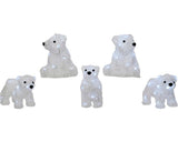 Instalatie luminoasa 70 LED Polar Bears Lumineo, lumina alb rece, acril, cablu transparent, protectie IP44, utilizare interior/exterior