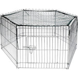 Tarc hexagonal zincat pentru animale 123x106x60 cm