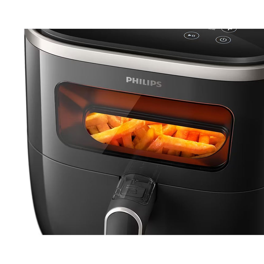 Friteuza cu aer cald Seria 3000 Airfryer XL HD9257/80, 1kg, 5.6l, 1700W, Negru-argintiu