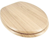 Capac WC ADOB Amalfi, inchidere simpla, maro 46x37 cm