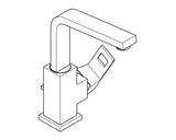 Baterie lavoar monocomanda inalta GROHE Eurocube marime L 2313500E set evacuare cu tija crom