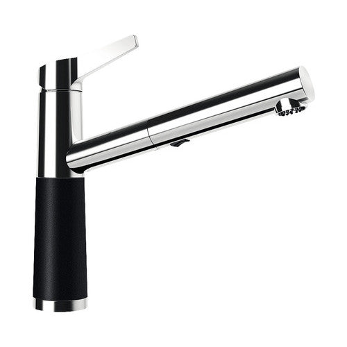 Baterie bucatarie cu dus extractibil SC-510, 2 tipuri de jet, cartus ceramic, Cristadur Puro