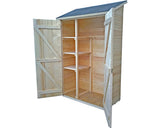 Magazie Gradina Habrita Cu Rafturi Lemn Masiv 120x60 Cm