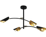 Lustra Brise 4 E27 max. 4x40W, negru/auriu