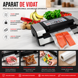 Aparat de Vidat Alfa Force A785100000 130W, Vidare Umeda si Uscata, Sigilare Automata, Marinare, 28 cm, Argintiu-Negru
