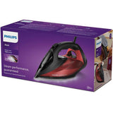 Fier de calcat cu abur Philips Azur Series 7000 DST7022/40, 2800 W, 250 g abur, rezervor 300 ml, negru-rosu