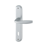 Maner usa interior, Hoppe New York, cu sild pentru cheie, culoare argintiu, 90mm