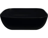 Lavoar pe Blat Limana, Basano, 46,5 x 33 cm, cu Dop Ceramic, Negru Mat