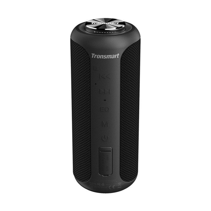 Boxa portabila T6 Plus Upgraded, Bluetooth 5.0, IPX 6 rezistenta la apa, baterie 6600 mAh, functie de baterie externa, 40W, negru