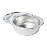 Chiuveta rotunda Liebig, otel inoxidabil, 1 cuva, 57 cm, montare pe blat