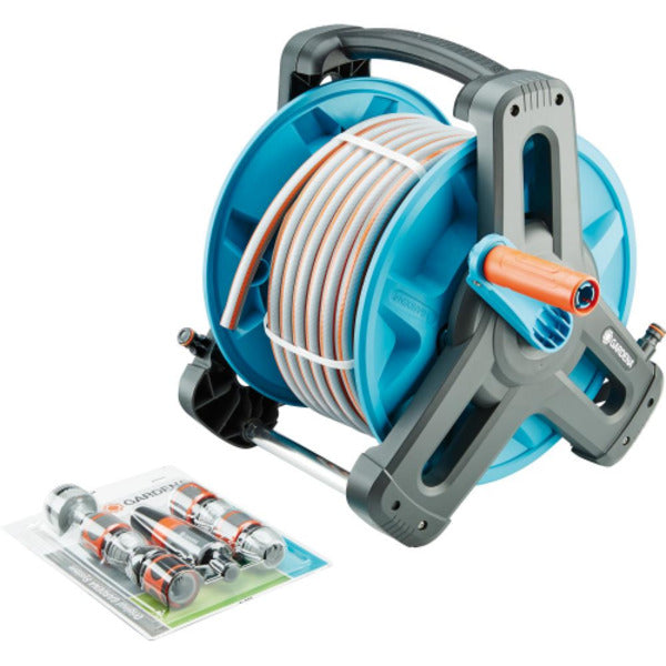 Set tambur pentru furtun, Gardena, conectori, 20 m furtun
