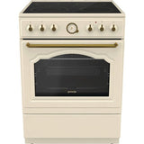 Aragaz cu baza ceramica, Gorenje, 70L, 4 arzatoare pe gaz, clasa energetica D, Bej