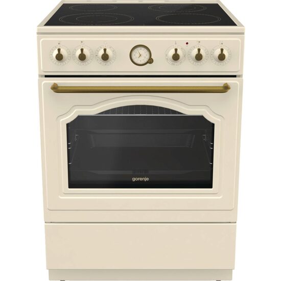 Aragaz cu baza ceramica, Gorenje, 70L, 4 arzatoare pe gaz, clasa energetica D, Bej