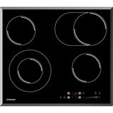 Plita incorporabila Samsung CTR164NC01, Vitroceramica, 4 Zone de gatit, Afisaj LED, Touch Control, 60 cm, Negru