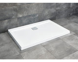 Cadita De Dus Dreptunghiulara Radaway Argos D Cu Panou Detasabil 90x110x14,5 Cm Acril Alb 4adn911-02