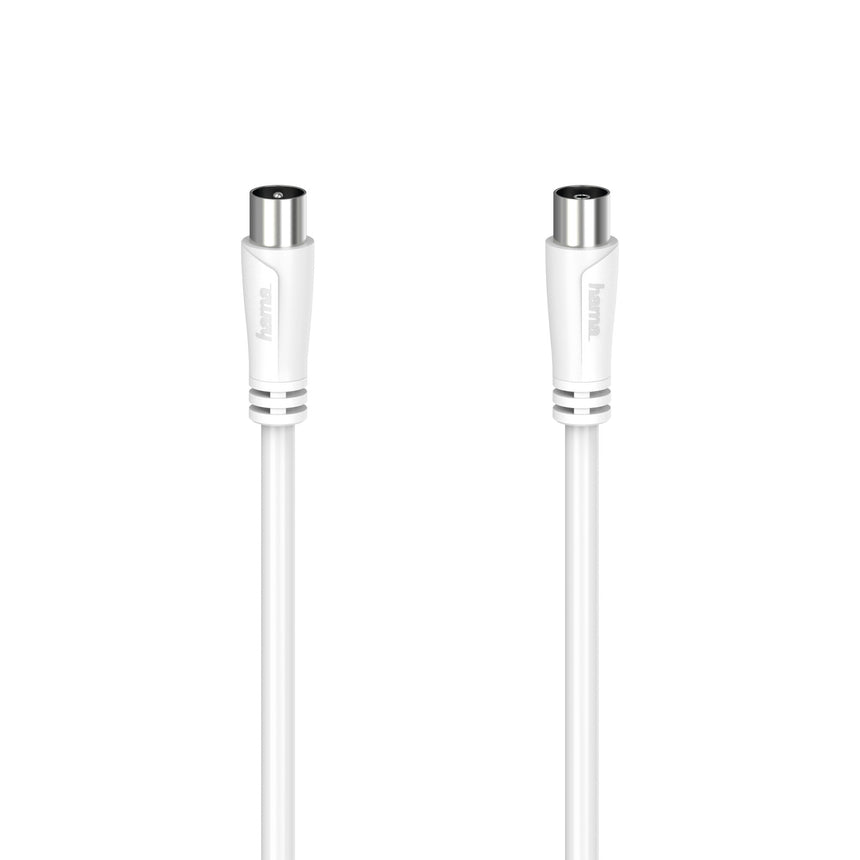 Cablu coaxial Hama 205047, 5 metri, alb