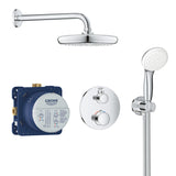 Sistem de dus Grohe Grohtherm 34727000, incastrat, termostat, 210 mm, para dus, furtun 1.5 m, crom
