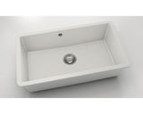 Chiuveta Bucatarie Cu O Cuva Fat Avangard 232 76x46 Cm Fara Picurator, Montare Sub Blat, Fatgranit White
