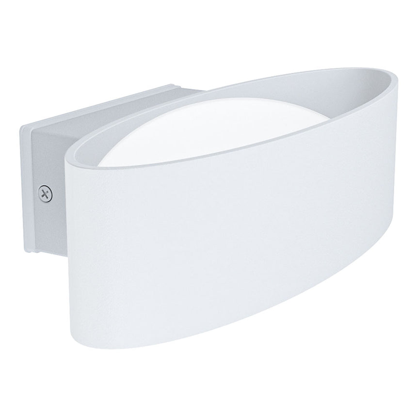 Aplica exterior, CHINOA, EGLO, LED, 10W, 1100 lm, lumina calda, otel, aluminiu, plastic, alb, 27 x 7.5 x 13.5 cm, IP44