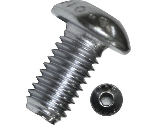Suruburi Metrice Cu Cap Semibombat Si Hexagon Interior Dresselhaus Unc 1/4" X 1/2" (Asemanator Din7380-1) Otel Inox A2, Pas Metric American, 25 Bucati