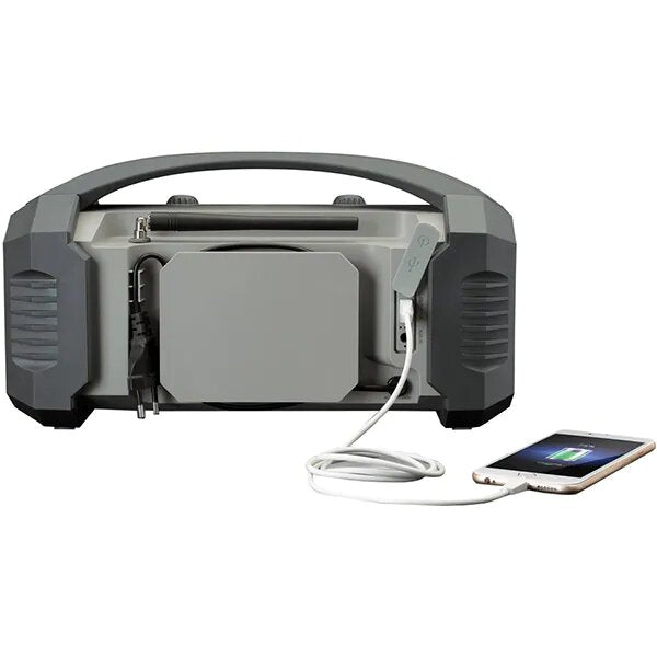 Boxa Portabila LENCO ODR-150GY, 20W, Bluetooth, Radio FM/DAB+, Waterproof, Negru-Gri