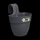 Ghiveci pentru balustrada Vibia Campana easy hanger small, culoare antracit, cu diametrul de 24 cm