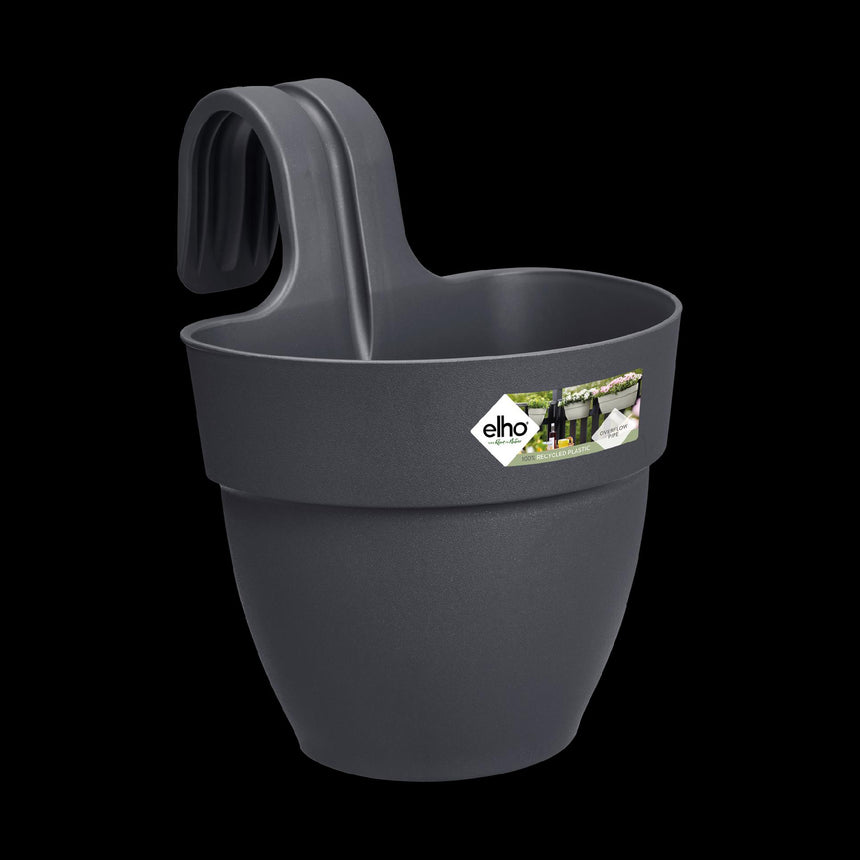 Ghiveci pentru balustrada Vibia Campana easy hanger small, culoare antracit, cu diametrul de 24 cm