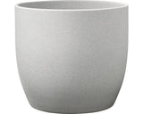 Masca Ghiveci Soendgen Basel Stone Ceramica Ø 27 Cm H 26 Cm Gri Deschis