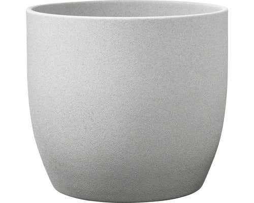 Masca Ghiveci Soendgen Basel Stone Ceramica Ø 27 Cm H 26 Cm Gri Deschis