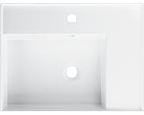 Lavoar ceramica Jungborn Quattro 61 cm, polita dreapta, alb lucios